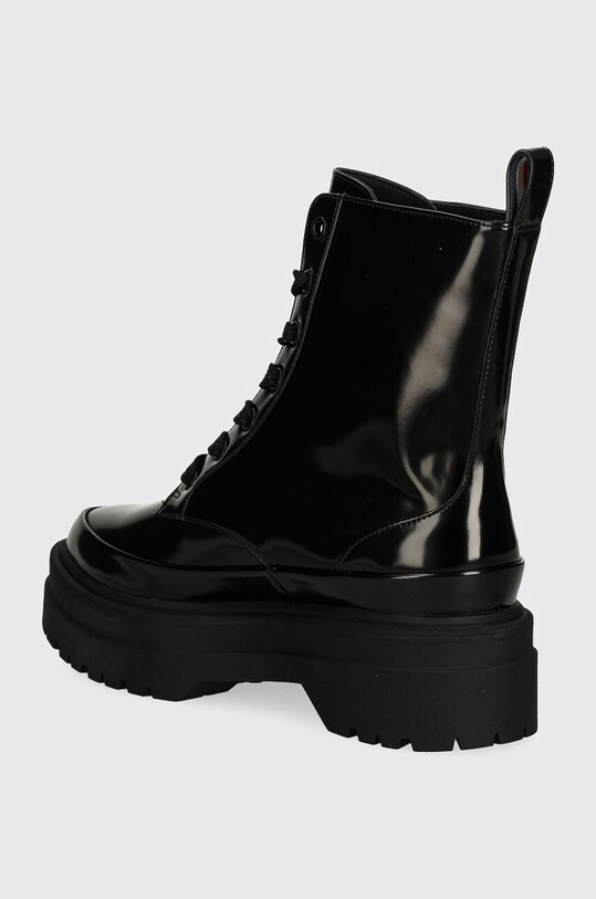 Obuwie Tommy Hilfiger botki FLAG RAIN LACE UP BOOT FW0FW07953 czarny