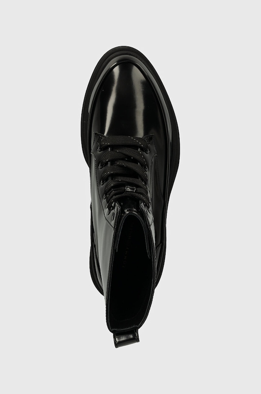 Členkové topánky Tommy Hilfiger FLAG RAIN LACE UP BOOT čierna FW0FW07953