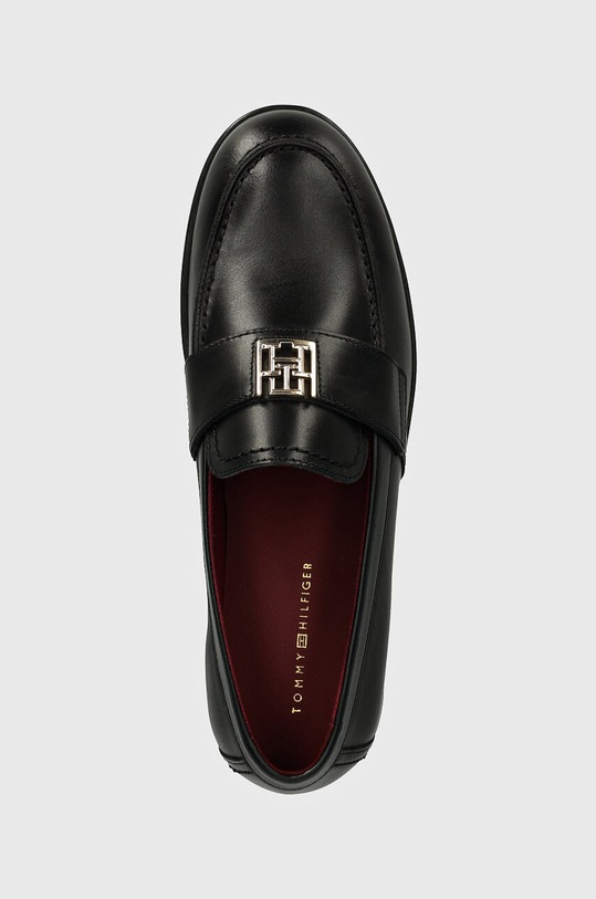 Tommy Hilfiger bőr mokaszin TH LEATHER CLASSIC LOAFER fekete FW0FW07961