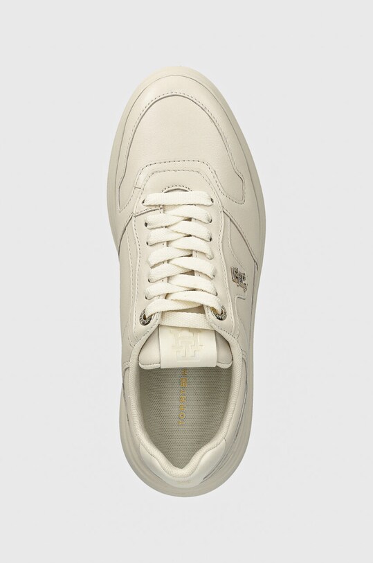 Шкіряні кросівки Tommy Hilfiger LUX POINTY COURT SNEAKER бежевий FW0FW07991