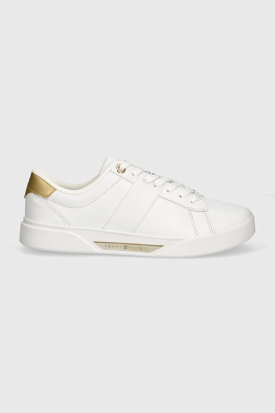 Kožené tenisky Tommy Hilfiger CHIC PANEL COURT SNEAKER FW0FW07998 biela AW24