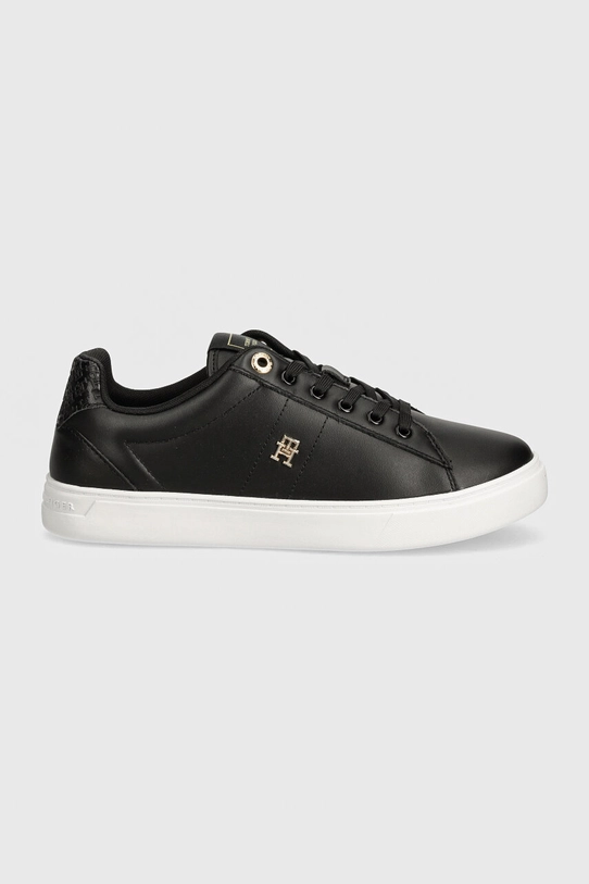 Кожаные кроссовки Tommy Hilfiger ELEVATED ESSENT SNEAKER MONOGRAM FW0FW07999 чёрный AW24