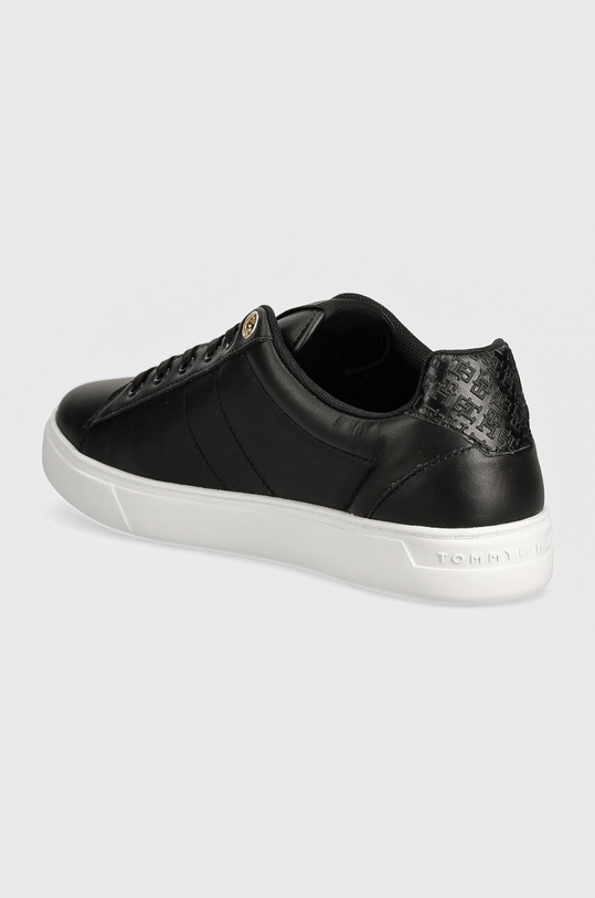 Cipők Tommy Hilfiger bőr sportcipő ELEVATED ESSENT SNEAKER MONOGRAM FW0FW07999 fekete