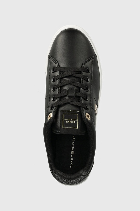 Δερμάτινα sneakers Tommy Hilfiger ELEVATED ESSENT SNEAKER MONOGRAM μαύρο FW0FW07999