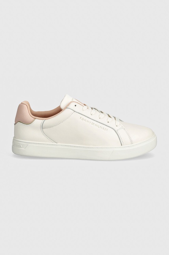 Kožené sneakers boty Tommy Hilfiger ESSENTIAL COURT SNEAKER FW0FW08000 béžová AW24