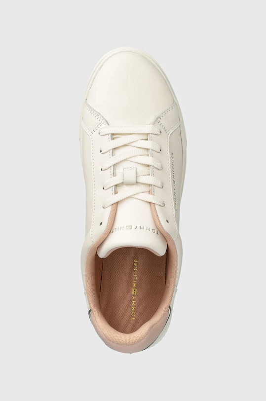 Kožené sneakers boty Tommy Hilfiger ESSENTIAL COURT SNEAKER béžová FW0FW08000