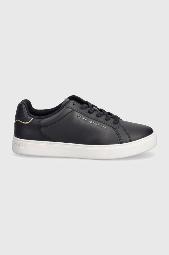 Kožené sneakers boty Tommy Hilfiger ESSENTIAL COURT SNEAKER FW0FW08000 námořnická modř AW24