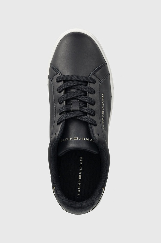 Kožené sneakers boty Tommy Hilfiger ESSENTIAL COURT SNEAKER námořnická modř FW0FW08000