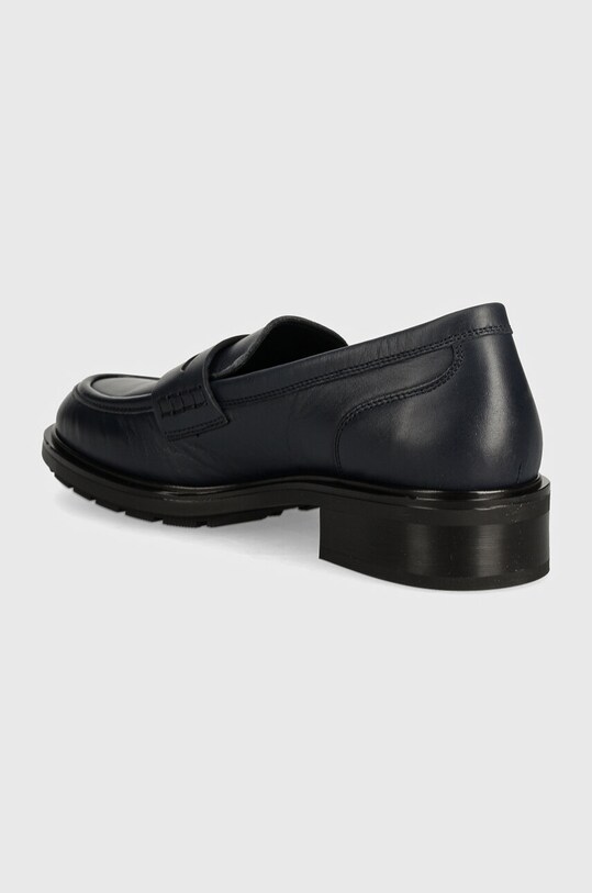 Scarpe Tommy Hilfiger mocassini in pelle TH PENNY LOAFER FW0FW08029 blu navy