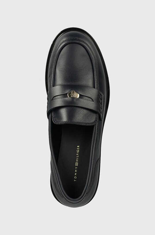Tommy Hilfiger mocassini in pelle TH PENNY LOAFER blu navy FW0FW08029