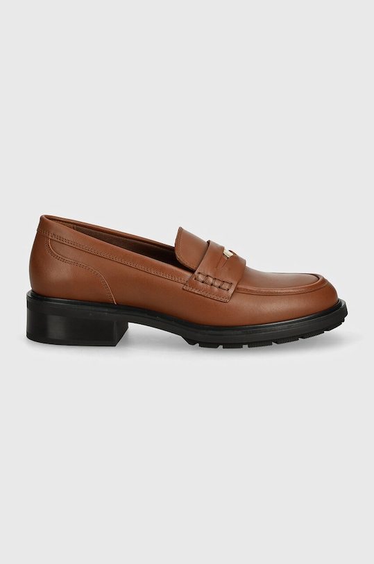 Kožené mokasíny Tommy Hilfiger TH PENNY LOAFER FW0FW08029 hnedá AW24