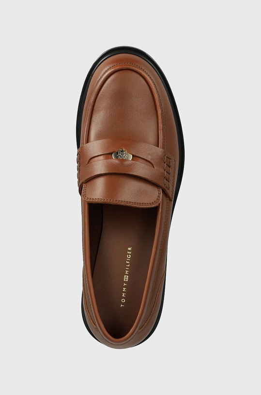 Tommy Hilfiger mocasini de piele TH PENNY LOAFER maro FW0FW08029