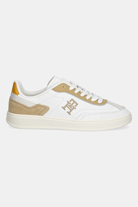 Kožené sneakers boty Tommy Hilfiger TH HERITAGE COURT SNEAKER SDE FW0FW08037 bílá AW24