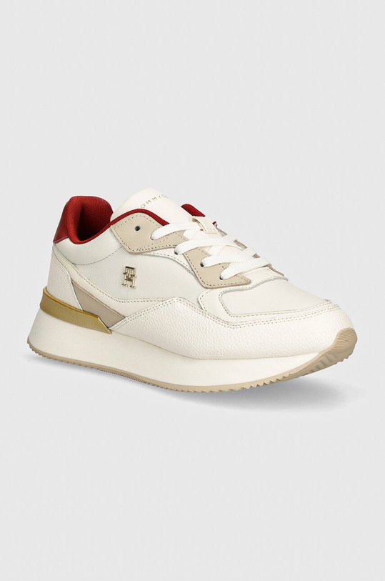 Шкіряні кросівки Tommy Hilfiger CHIC CHUNKY RUNNER пласка бежевий FW0FW08203