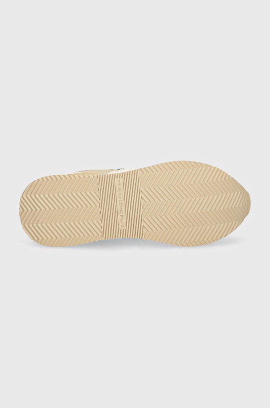 Шкіряні кросівки Tommy Hilfiger CHIC CHUNKY RUNNER FW0FW08203 бежевий