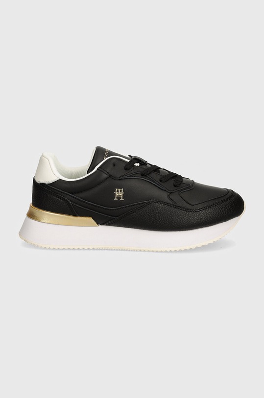 Kožené sneakers boty Tommy Hilfiger CHIC CHUNKY RUNNER FW0FW08203 černá AW24