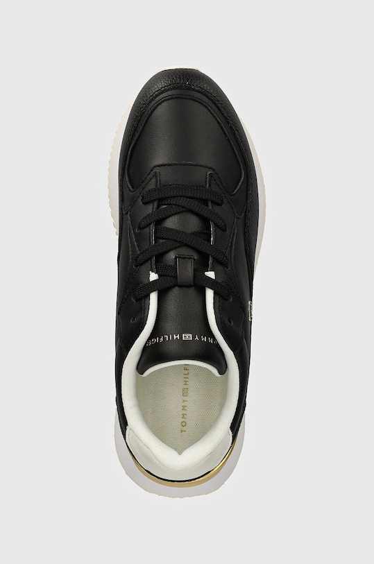 Kožené sneakers boty Tommy Hilfiger CHIC CHUNKY RUNNER černá FW0FW08203