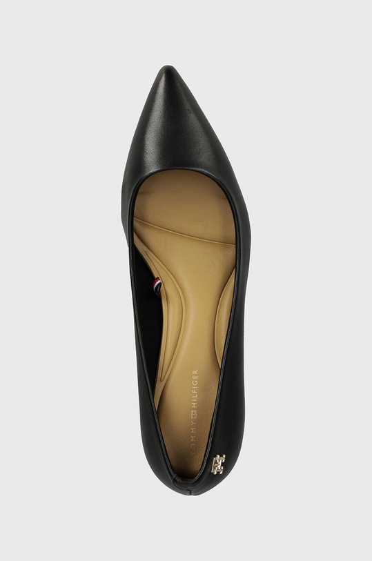 Kožne salonke Tommy Hilfiger TH MID HEEL PUMP crna FW0FW08204