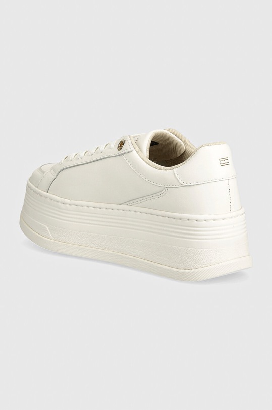 Scarpe Tommy Hilfiger sneakers in pelle TH PLATFORM SNEAKER LTHR FW0FW08209 bianco