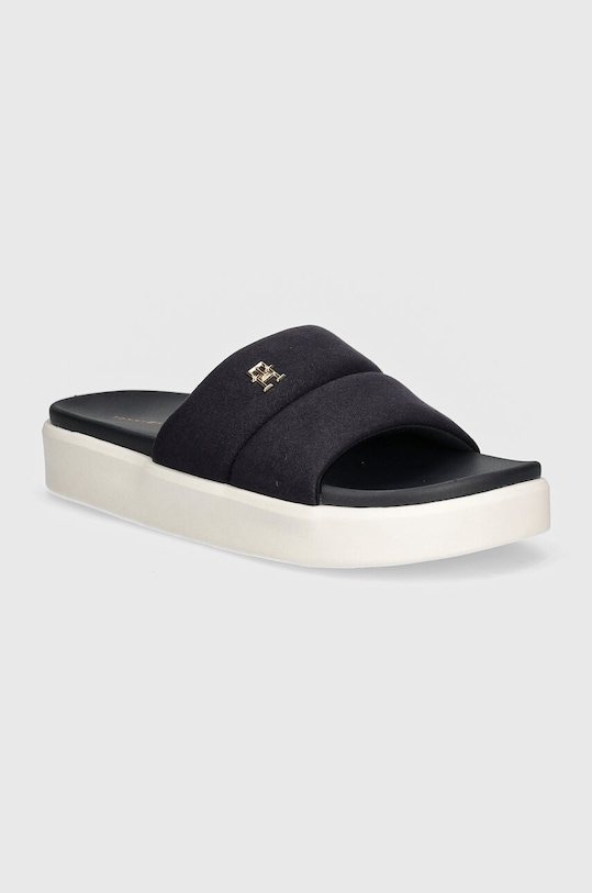 Tommy Hilfiger papuci PLATFORM POOL SLIDE platformă bleumarin FW0FW08218