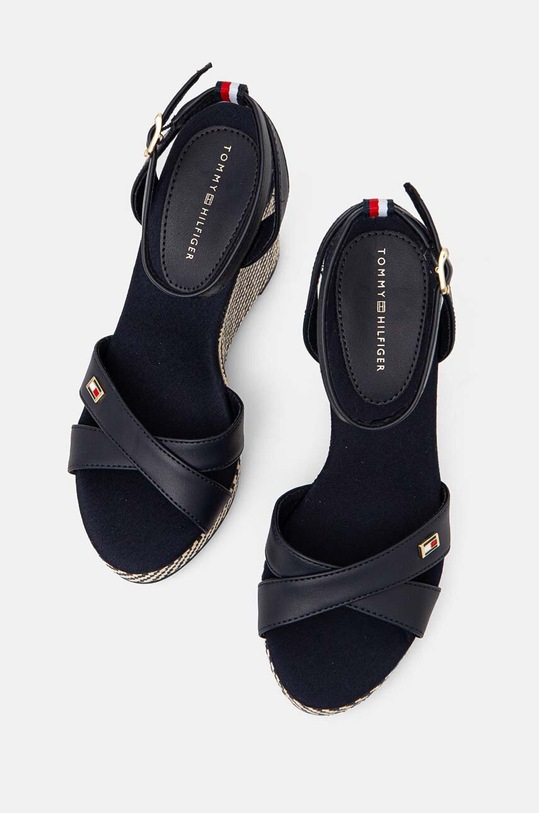 Sandale Tommy Hilfiger IM RAFFIA SANDAL FW0FW08224 mornarsko plava
