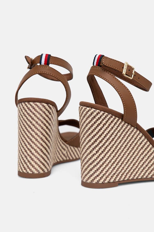 Sandale Tommy Hilfiger IM RAFFIA SANDAL FW0FW08224 smeđa
