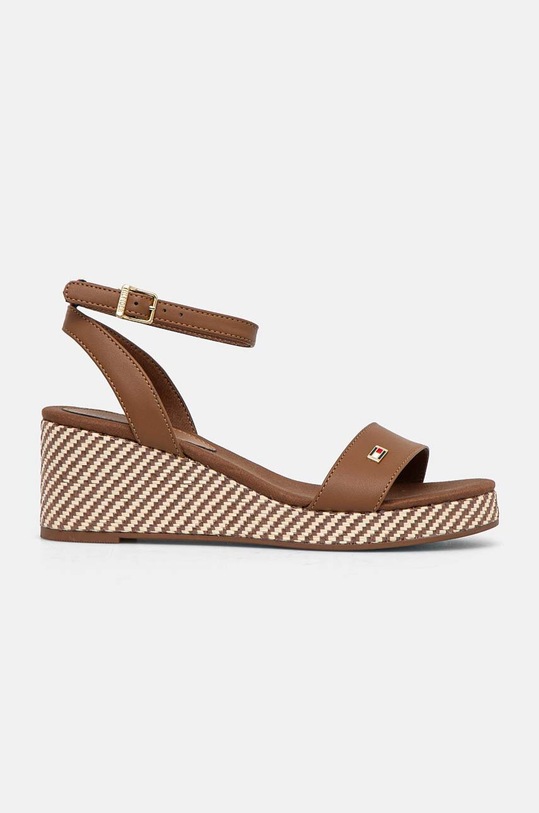 Sandale Tommy Hilfiger IM RAFFIA SANDAL FW0FW08226 smeđa AW24