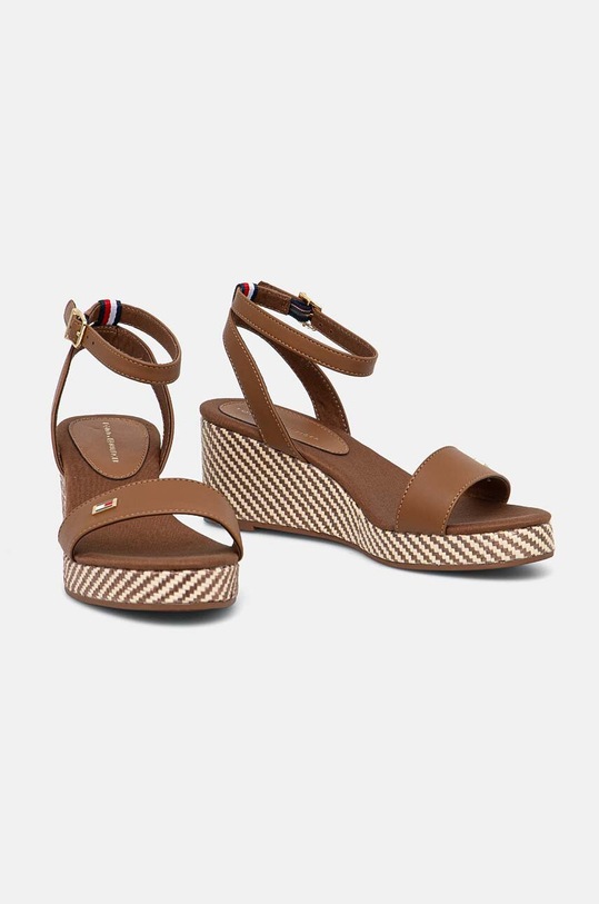 Obuća Sandale Tommy Hilfiger IM RAFFIA SANDAL FW0FW08226 smeđa