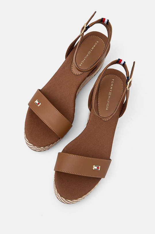 Sandale Tommy Hilfiger IM RAFFIA SANDAL smeđa FW0FW08226