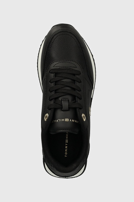Tommy Hilfiger sneakers din piele ELEVATED ESSENT RUNNER MONOGRAM negru FW0FW08285