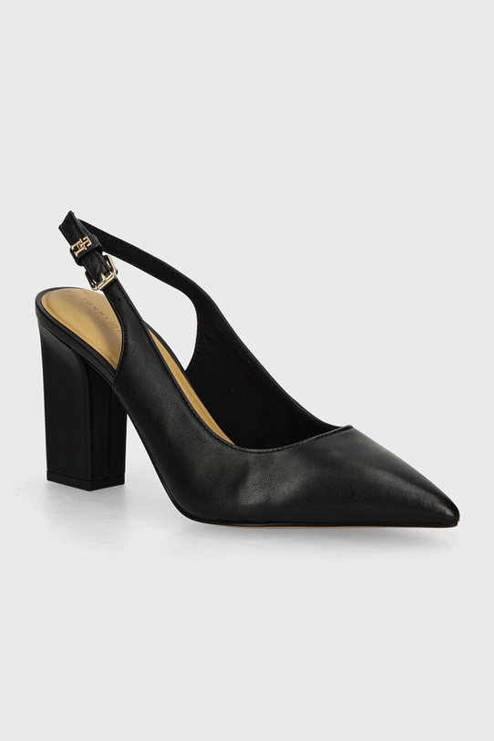 Шкіряні туфлі Tommy Hilfiger TH BLOCK HIGH HEEL PUMP блок чорний FW0FW08289