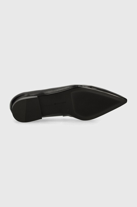 Δερμάτινες μπαλαρίνες Tommy Hilfiger TH POINTY BALLERINA FW0FW08291 μαύρο
