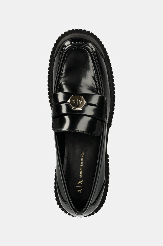 Kožené mokasíny Armani Exchange čierna XDA005.XV878.00002