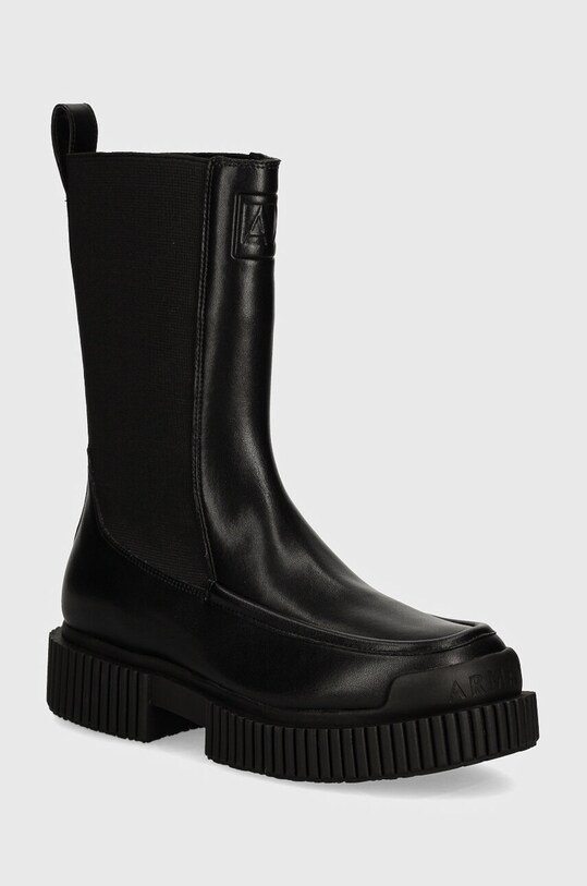 Kožené topánky chelsea Armani Exchange platforma čierna XDN033.XV875.00002