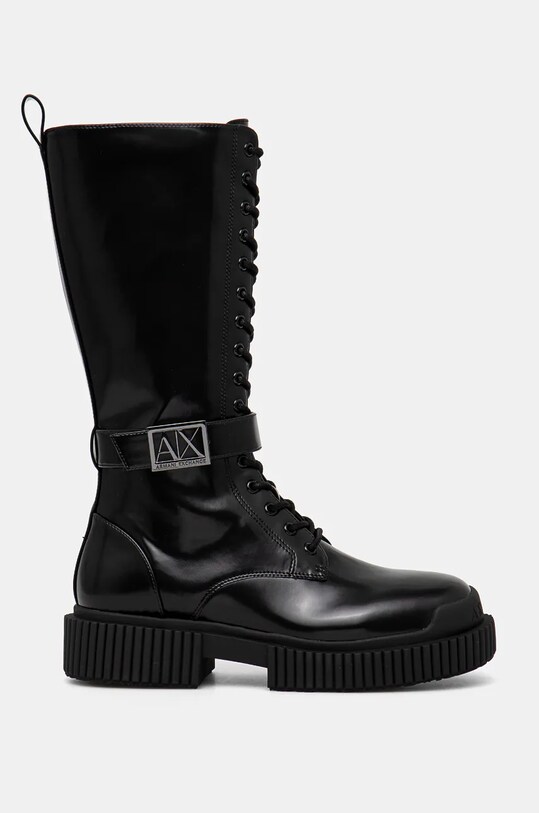 Armani Exchange cizme XDO017.XV876.00002 negru AW24