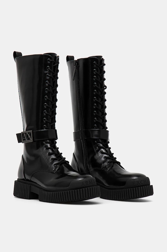 Obuv Vysoké čižmy Armani Exchange XDO017.XV876.00002 čierna