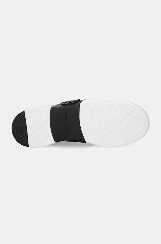 Philipp Plein bőr sportcipő Crocco Lo-Top Hexagon USC0653.PTE003N.02 fekete