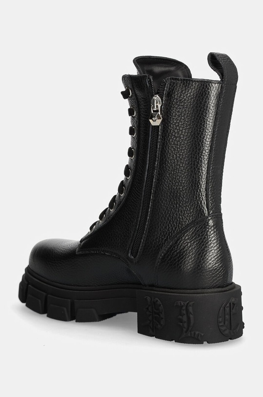 Încălțăminte Philipp Plein bocanci de piele Embossed Army Boot WSE0811.PLE010N.02 negru