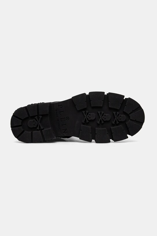 Philipp Plein cizme de piele Croco Gothic WSE0838.PLE010N.02 negru