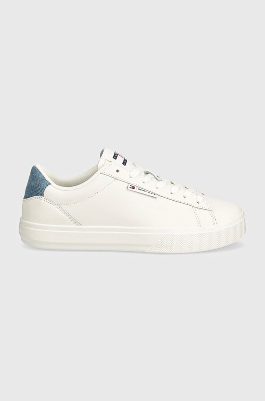 Kožené sneakers boty Tommy Jeans TJW CUPSOLE SNEAKER DENIM EN0EN02652 bílá AW24