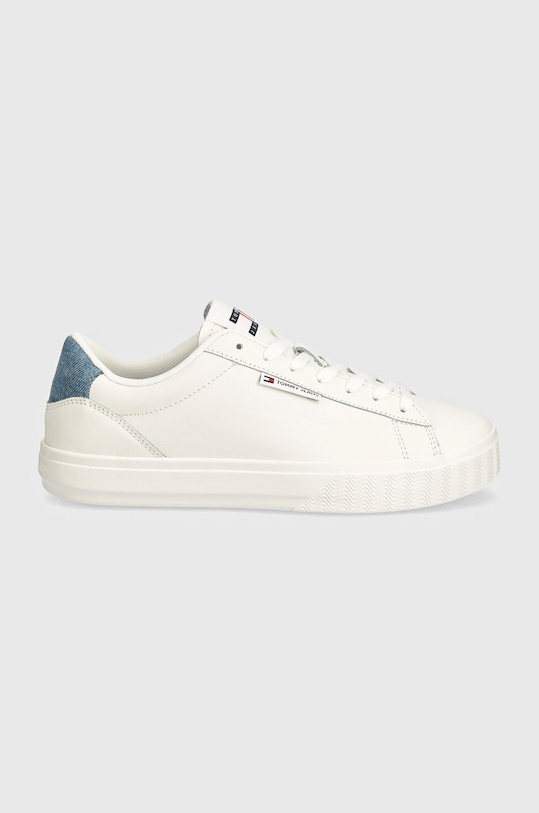 Kožené sneakers boty Tommy Jeans TJW CUPSOLE SNEAKER DENIM EN0EN02652 bílá AW24
