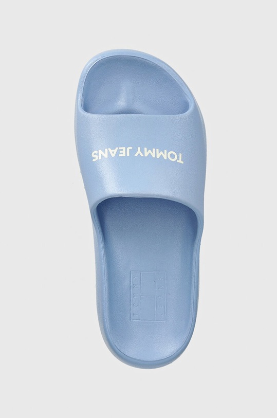 Tommy Jeans klapki TJW CHUNKY FLATFORM niebieski EN0EN02586