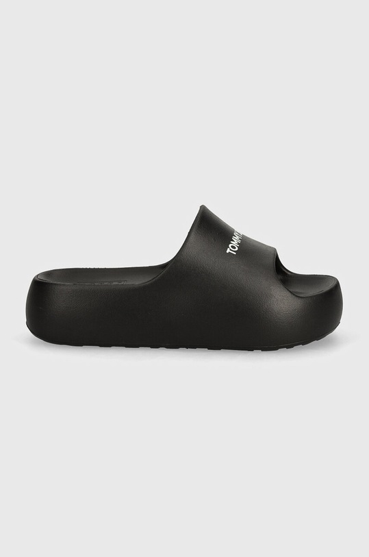 Παντόφλες Tommy Jeans TJW CHUNKY FLATFORM EN0EN02586 μαύρο AW24