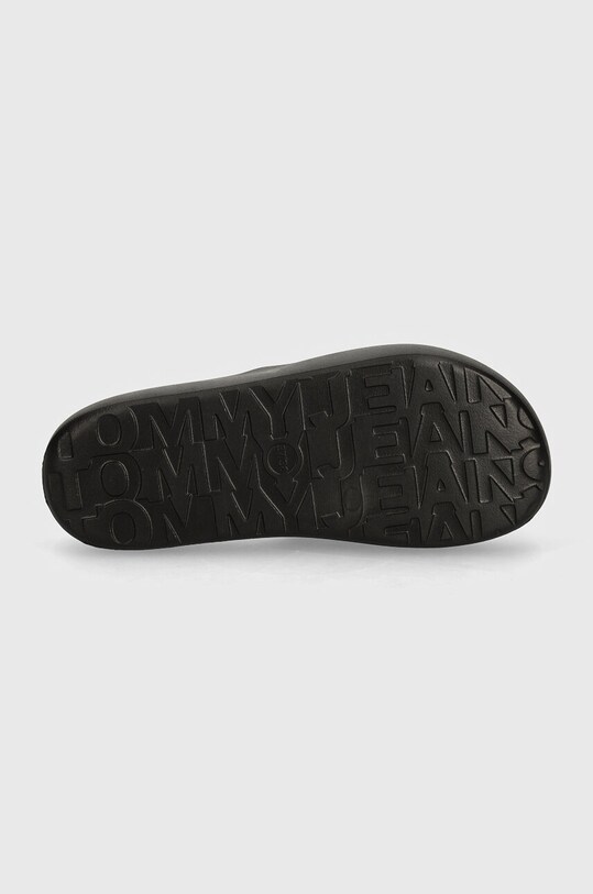Παντόφλες Tommy Jeans TJW CHUNKY FLATFORM EN0EN02586 μαύρο