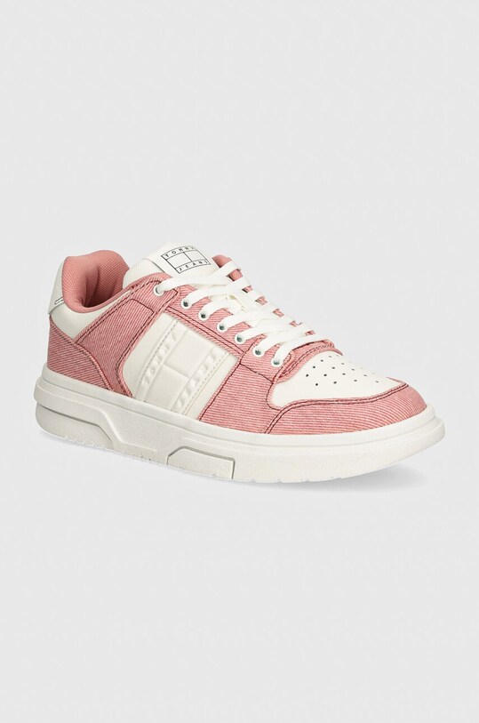 Кроссовки Tommy Jeans THE BROOKLYN MIX MEDIA кожа розовый EN0EN02577