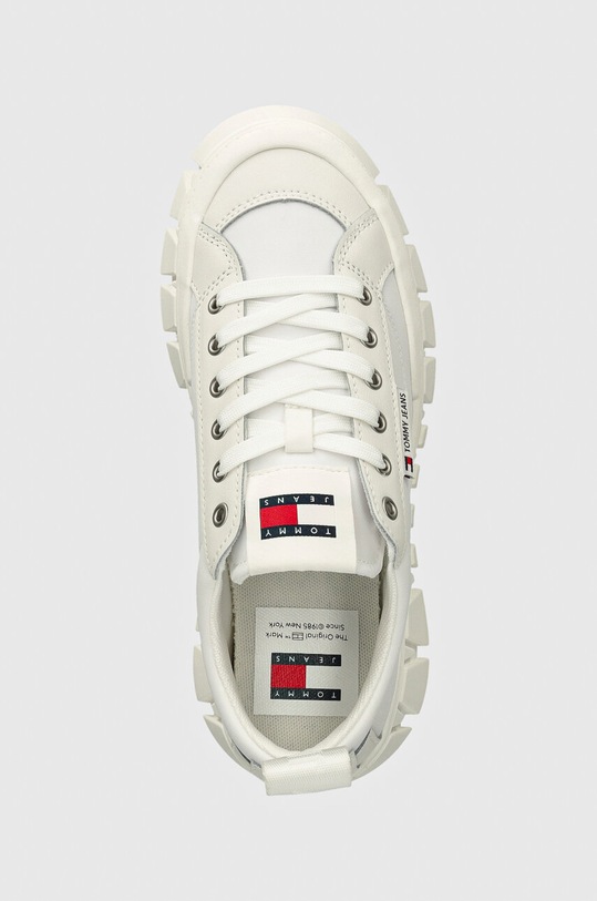 Tenisky Tommy Jeans TJW VULC FLATFORM LC MIX MEDIA bílá EN0EN02569