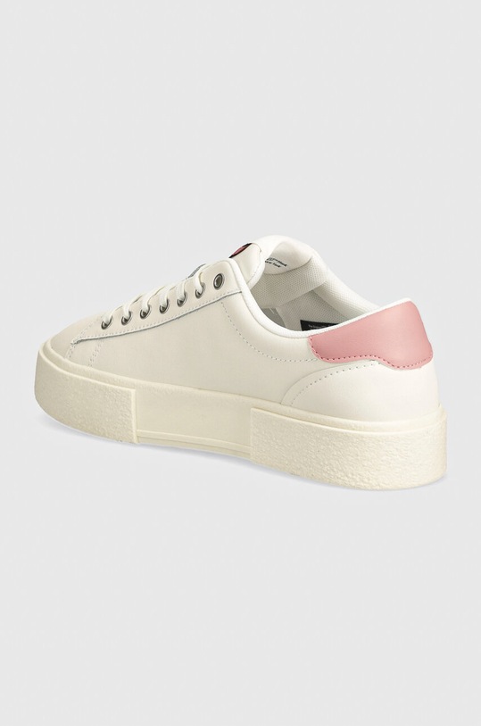 Obuwie Tommy Jeans sneakersy skórzane TJW FOXING FLATFORM EN0EN02567 biały