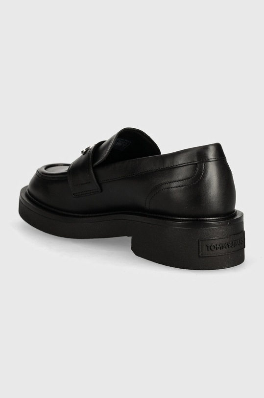 Încălțăminte Tommy Jeans mocasini de piele TJW FLAT LOAFER EN0EN02557 negru