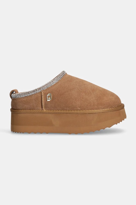Liu Jo papuci din piele intoarsa JANE 02 SF4239PX00200668 maro AW24