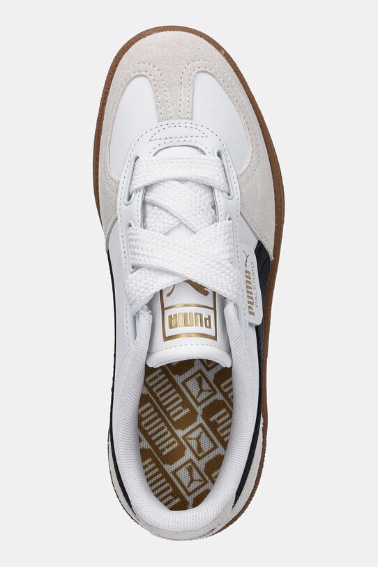 Puma sneakers din piele Palermo Wide Lace SD alb 402109